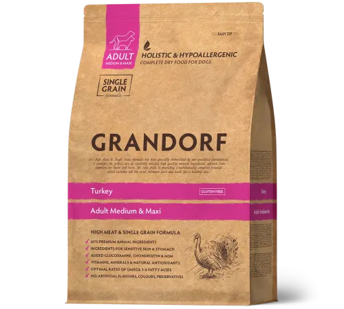 Grandorf Adult Medium & Maxi (Индейка), 1 кг
