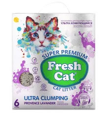 Fresh Cat Комкующийся наполнитель Лаванда, 6 л