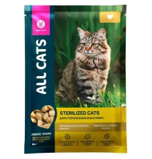 All Cats для стерилизованных кошек Тефтельки с курицей в соусе, 85 г х 28 шт