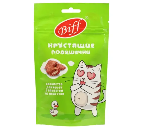 Biff Хрустящие подушечки с паштетом из утки, 60 г