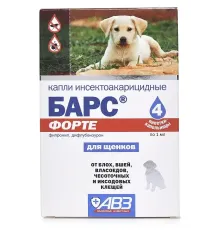 Агроветзащита Барс ФОРТЕ капли для щенков, 1 пипетка