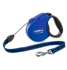 Поводок-рулетка Triol by Flexi Standart Soft трос 5 м (S) синий