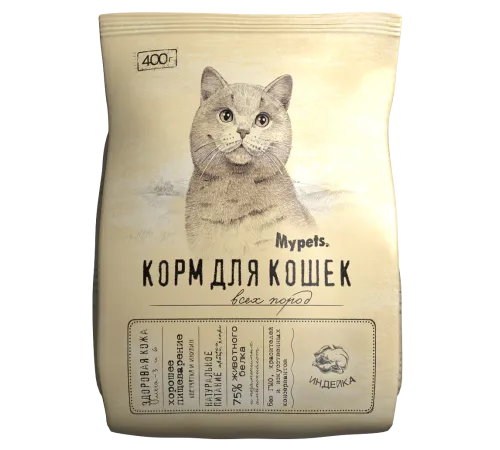 Mypets для кошек всех пород (Индейка), 400 г