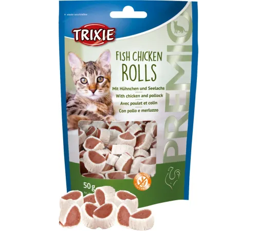 Trixie Premio Куриные роллы с рыбой для кошек, 50 г