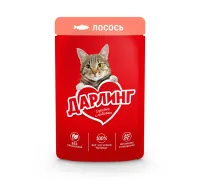 Дарлинг Консервы для кошек (Лосось в подливе), 75 г