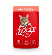 Дарлинг Консервы для кошек (Лосось в подливе), 75 г