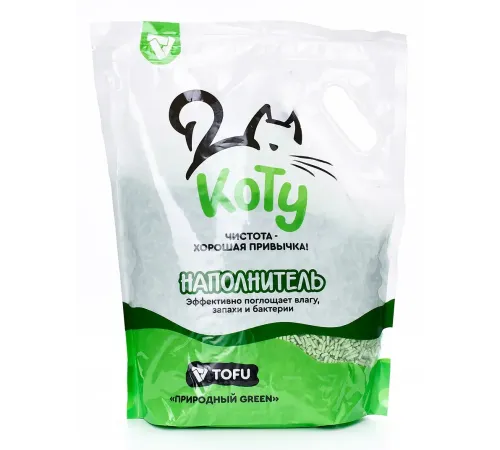 КОТУ Наполнитель TOFU Природный GREEN 6 л