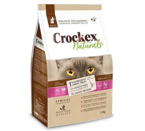 Crockex Natural Adult (Ягненок, рис), 1,5 кг