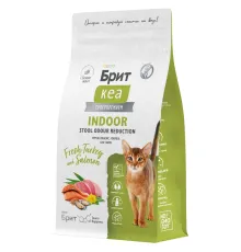 Брит Кеа Cat Indoor Stool Odour Reduction (Индейка, лосось), 1,5 кг 