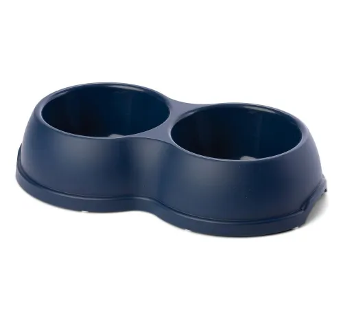 My Pets Solutions Миска двойная ENJOY, темно-синий, 2x0,25 л