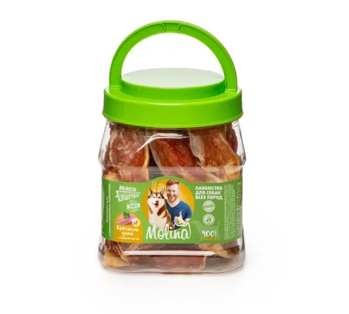 Molina Лакомство для собак Кроличьи ушки с куриной пастой, 400 г