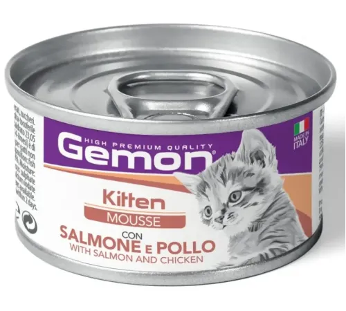 Gemon Kitten Mousse (Лосось и курицей), 85 г