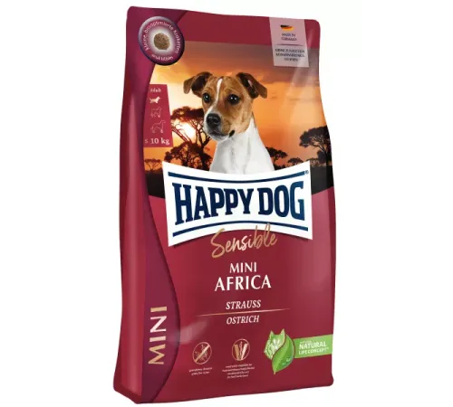 Happy Dog Sensible Mini Africa (Страус) 800 г