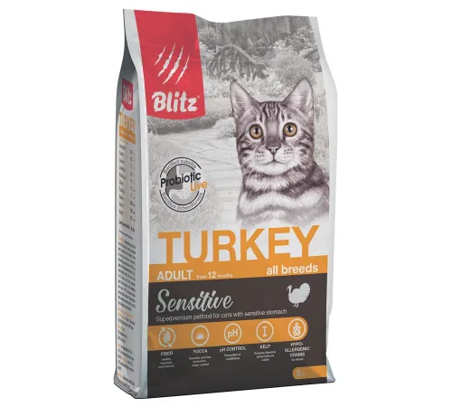 BLITZ Sensitive Adult Cat (Индейка) 2 кг