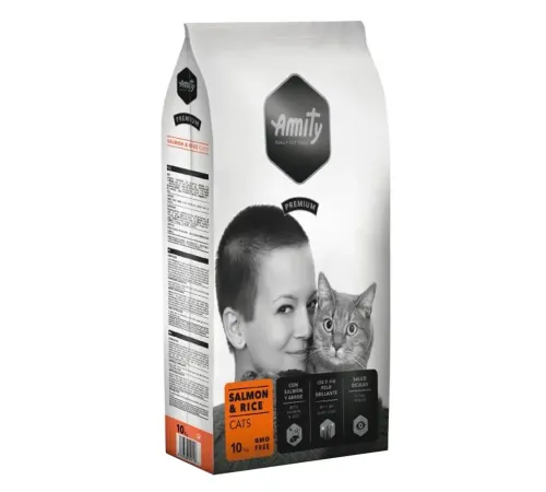 Amity Premium Cats (Лосось и рис), 10 кг