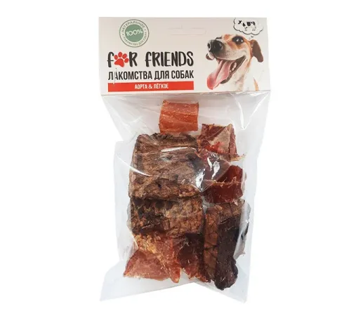 For Friends Лакомство для собак Аорта и Легкое, 50 г