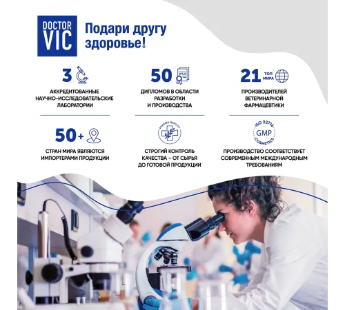 Шампунь Doctor VIC Шелк и блеск для короткошерстных собак, 250 мл