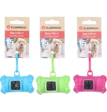 Flamingo Гигиенические пакеты для собак с держателем, 15 шт