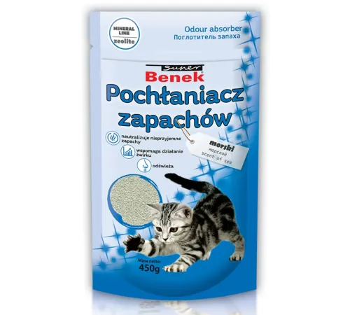 Super Benek Поглотитель запаха, 450 г, (Морской)