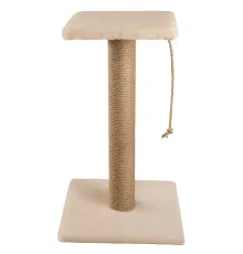 Cat House Когтеточка - столбик с полкой, 70 см, джут, бежевая