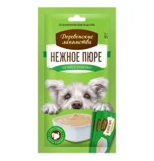 Деревенские лакомства для собак Нежное пюре из мяса индейки, 4х10 г