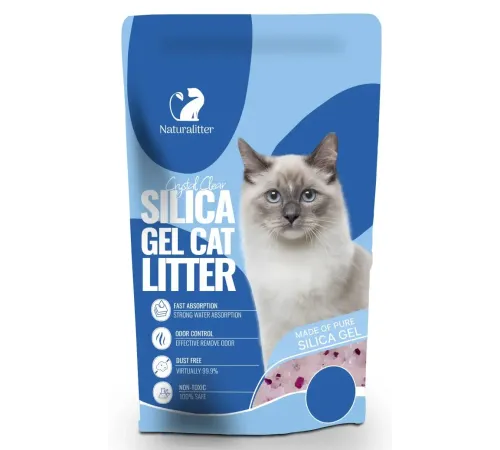 Naturalitter Silica Gel Cat Litter Лаванда, 3,8 л