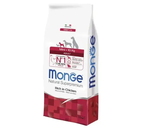 Monge Dog Daily Mini Adult (Курица,рис), 7,5 кг