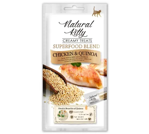 Natural Kitty Superfood Blend Крем-суп (Курица и киноа), 12 г х 4 шт (упаковка)