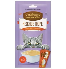 Деревенские лакомства Нежное пюре из лосося, 4 шт/уп