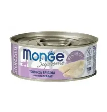 Monge Supreme Sterilised Консервы из тунца с сибасом, 80 г