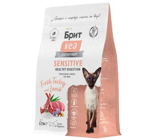 Брит Кеа Cat Sensitive Healthy Digestion (Индейка, ягненок), 400 г new