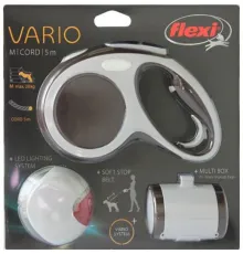 Комплект Рулетка Flexi Vario M трос 5 м + Фонарик LED + Multi Box, коричневый
