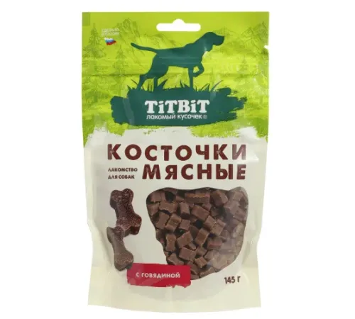 ТИТБИТ Косточки мясные с говядиной, 145 г