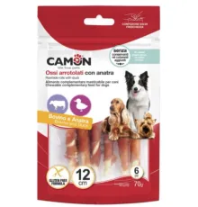 CAMON Роллы из говяжьей кожи с уткой 12 см, 70 г