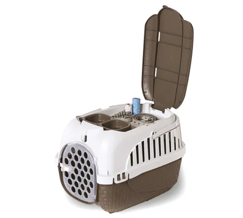 Bama pet Переноска Kennel Tour Maxi до 12 кг, коричневая
