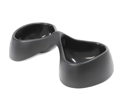 United Pets Миска двойная Bicio, 2х230 мл, черный