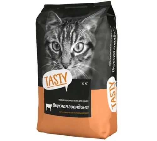 Tasty для взрослых кошек (Говядина), 350 г