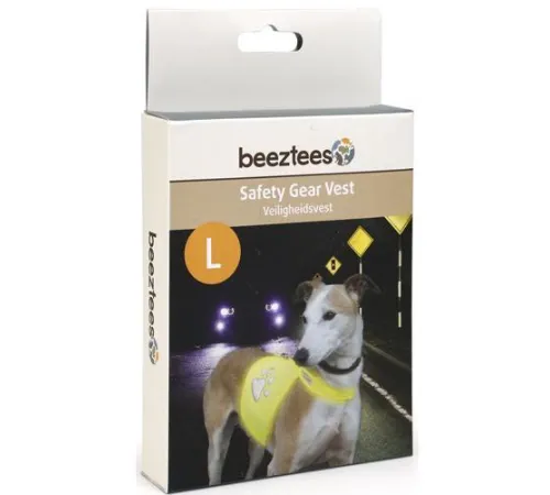 Beeztees Жилет светоотражающий для собак жёлтый L