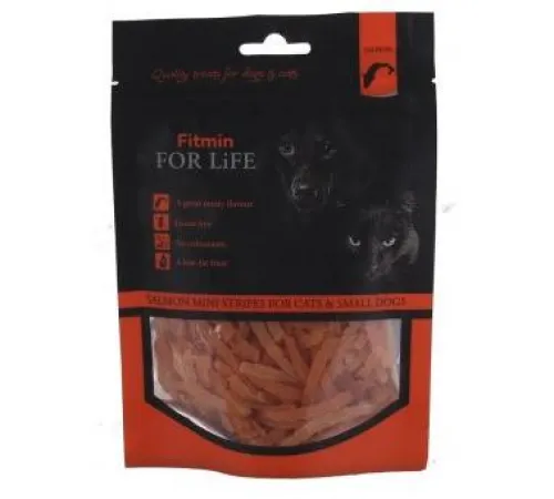 Fitmin For Life лакомство  (с лососем мини полоски) 70 г