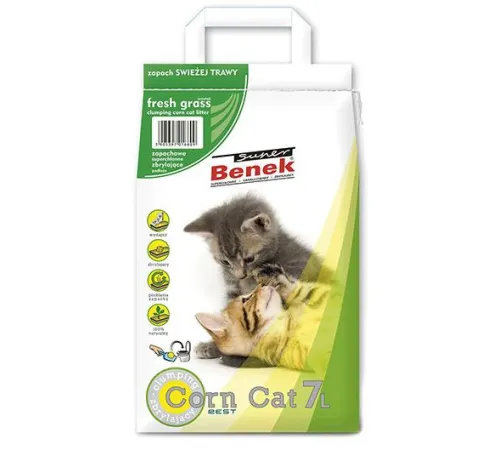 Super Benek Corn Cat кукурузный (Свежая трава), 25 л