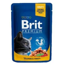 Brit Premium Cat Pouches with Salmon & Trout 100 г