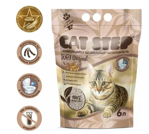 Cat Step Tofu Original, 6 л (2,8 кг) (УЦЕНКА)