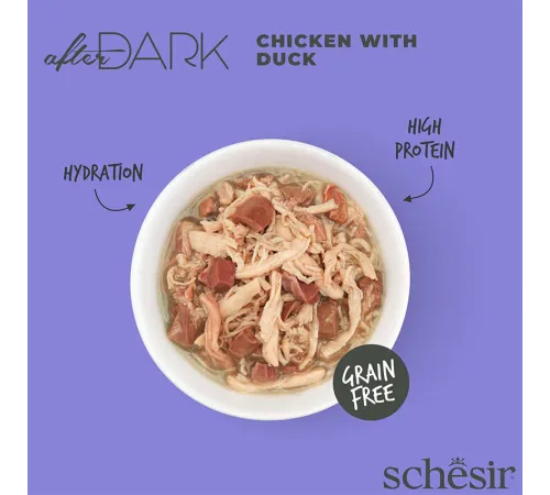 Schesir After Dark (Курица, утка в бульоне), 80 г
