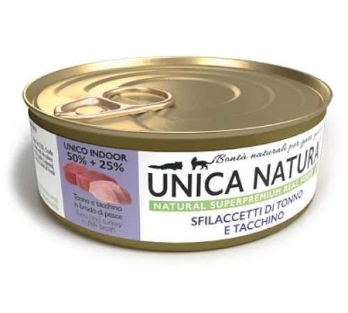 Unica Natura UNICO INDOOR Филе тунца с индейкой для кошек 70 г