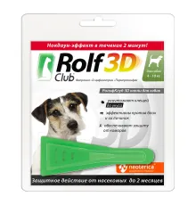 Экопром RolfClub 3D Капли для собак от 4 до 10 кг 1 мл