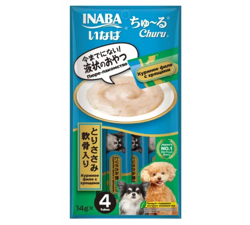 INABA Churu Куриное филе с хрящами, 14 г х 4 шт (уп)