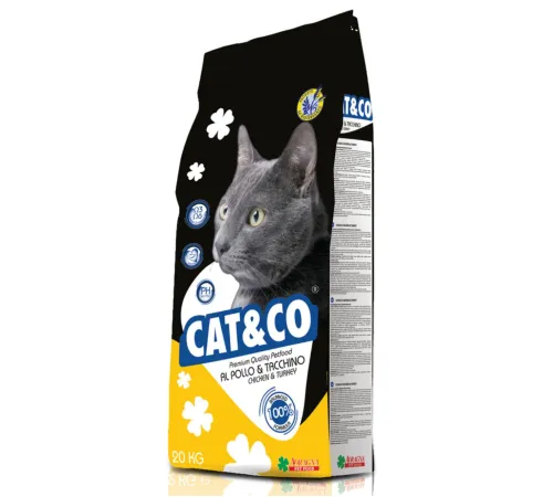 Cat&co Adult (Курица и индейка), 20 кг