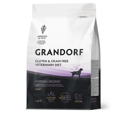 Grandorf Vet Dog Hypoallergenic (Кролик), 3 кг