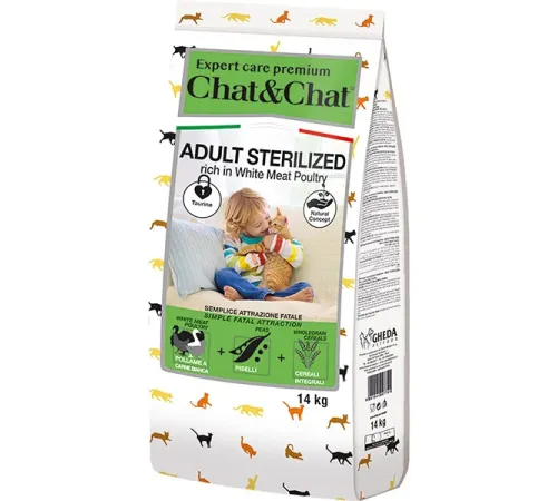 Chat&Chat Expert Adult Sterilized Cat (Птица), 14 кг