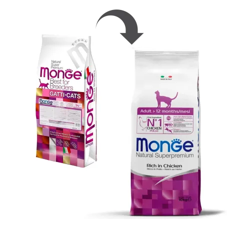 Monge Cat Adult (Курица), 10 кг New